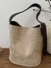 Bolsa Saco Fashionável Estilo Coreano para o Dia a Dia de Mulheres Nova Coleção Outono 2025 Elegante Bolsa de Ombro Estilosa Grande Capacidade