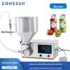 Máquina de Enchimento Semi-Automática Flexível Zonesun para Pasta Líquida Óleo Lubrificante Azeite Molho Picante Geleia Máquina de Enlatamento