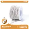 Qiaoqiao Nuevo Color Cadena de Garra de Proteína Moca Rollo Completo 2 mm Cadena de Pedrería Electroplateada Intensiva Accesorios DIY para Equipaje Ropa
