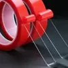 Cinta Adhesiva de Doble Cara Transparente para Coche, Tubo Pequeño Transparente, Impermeable, Sin Rastro, Película Roja Transparente, Acrílica, Venta al por Mayor