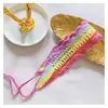 Diadema de Punto Song Yanfei Primavera y Verano Nueva Lana Pura Hecha a Mano Hueca Diadema Deportiva para Mujer
