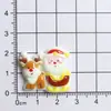 Serie navideña de dibujos animados, accesorios navideños de resina, materiales para manualidades DIY, tazas de pegamento de crema, imanes para refrigerador, pegatinas decorativas