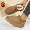 Modelo Novo 2025 Botas de Neve para Comércio Exterior Outono e Inverno, Forradas com Lã, Quentes e Confortáveis, Tamanho Grande, Atacado do Fabricante, Dropshipping TEMU