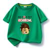 ROBLOX estampa de desenho animado roupas infantis fornecimento transfronteiriço de camisetas infantis de algodão puro manga curta atacado