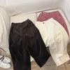 Muy cómodos de llevar en otoño e invierno, pantalones casuales rectos de pana ajustados, pantalones para atuendo de otoño, efecto adelgazante, cintura elástica en la parte trasera