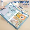 Bolsa para documentos engrosada, bolsa impermeable de PVC transparente para almacenamiento de exámenes A3, bolsa de libro portátil A4, bolsa de clasificación por materia con ranura para tarjetas
