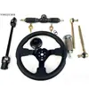 Piezas para Go-Kart de Motocicleta Eléctrica de Cuatro Ruedas DIY 32-42cm Cremallera de Dirección Volante Barra de Dirección Rótula