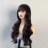 Peluca para Mujer, Origen Aliexpress, Cabello Largo Rizado, Ondas Grandes, Largo Hasta la Cintura, Peluca de Fibra Sintética, Fabricante Femenino, en Stock, Color Marrón Fresco