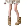 Botas de plataforma para mujer que aumentan la altura, colección otoño 2026, estilo retro, suela suave, con moño, bailarinas y botines plisados