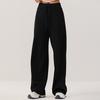 Calça de Moletom Reta Wide Leg com Cordão e Cintura Alta Nova para Mulheres, Primavera e Outono, Solta, Emagrecedora, Fluida, Calça para Pilates e Yoga
