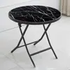 Mesa Redonda Plegable, Mesa Cuadrada, Mesa de Comedor Sencilla para Exteriores, Mesa para Hogar de Casa de Alquiler al por Mayor, Mesa Cuadrada Pequeña Portátil de Hierro para Montaje de Puesto