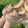Venta al por mayor transfronteriza Crocs para mujer suela gruesa de EVA verano exterior antideslizantes sandalias de punta cerrada estilo celebridad de internet abastecimiento directo extranjero
