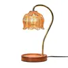 Lámpara de fusión de cera para velas de mármol, lámpara de mesa difusora estilo ins, luz nocturna retro americana sin humo y con temperatura ajustable, lámpara de fusión de cera para aromaterapia