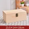 Caja de Almacenamiento de Madera de Pino Rectangular con Hebilla Caja de Madera Caja de Almacenamiento de Escritorio Caja Organizadora de Joyería Caja de Almacenamiento de Madera Vintage