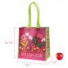 Bolsa de Hombro Plegable Ecológica de Tela No Tejida RPET Impresa a Color Laminada para Compras Regalo