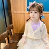 Nuevo Cárdigan de Punto para Niñas Verano 2025 Moda Bebé Dibujos Animados Protector Solar de Seda de Hielo para Niños Chaqueta Chal