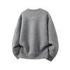 Moda Masculina Nueva Otoño e Invierno 2025 Cardigan de Punto Redondo de Moda con Botones Turquesa Chaqueta Suéter Casual