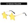 Moda transfronteriza gafas de sol sin montura de estrella de cinco puntas AliExpress gafas de sol navideñas modernas y divertidas gafas punk personalizadas