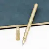 Pluma de Bambú de Latón, Colección de Papelería para Estudiar, Regalo Creativo para Otros, Simbolizando el Progreso Continuo, Bolígrafo de Gel para Firmas