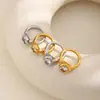 Moda Europea y Americana Elegante de Nicho Joyería de Mano Elegante Acero Inoxidable Chapado en Oro de 18K Estilo Agujero Anillo de Zirconia Huevo de Paloma para Mujeres