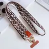 Nuevo Jacquard de Espiga Colgante de Perla Longitud Ajustable Correa Cruzada Colgante de Cuello Bolsa para Teléfono Antiperdida Correa de Hombro