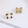 Exquisitos Pendientes de Perlas de Agua Dulce con Lazos para Mujer, Pendientes Versátiles de Moda Estilo Ins con Aguja de Plata S925 y Chapado en Cobre