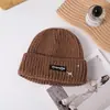 Gorro de Punto Cálido de Moda con Diseño de Estrella, Estilo Coreano, Color Sólido, Modelo Nuevo para Hombres y Mujeres, Gorro a Prueba de Viento, Circunferencia de Cabeza Grande, Otoño e Invierno