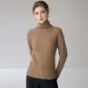 Suéter de cachemira de punto grueso con cuello alto para mujer, jersey, capa base, corte holgado, top de punto moderno para otoño e invierno
