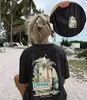 Camiseta Gráfica Lahaina Maui Hawái Verano Surf Playa Vibes Top Moda Mujer Estampado Trasero Casual