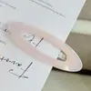 Fábrica Fuente Clip BB Oval Hueco de Acetato Pinza para el Cabello de Temperamento Etiqueta Dorada Pinza para el Cabello de las Patillas En Stock Lote Mixto Personalizable