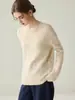 Suéter de Cachemira de Cuello Redondo para Mujer, Nuevo Suéter de Punto Pulóver Holgado Otoño/Invierno, Top de Manga Larga 100% Cachemira Pura