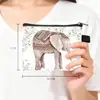 2025 Cartera Pequeña de Elefante Retro Bolsa de Monedas para Niños Ins Coreana Bolsa para Llaves Almacenamiento de Identificación Bolsa Cuadrada