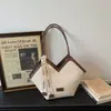 Bolsa grande, estilosa, casual e única, com textura simples, nova bolsa de ombro, bolsa tote feminina primavera 2026