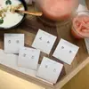 Brincos Geométricos Pequenos Delicados Dongdaemun da Coreia do Sul para Mulheres Prata Esterlina 925 Modernos Simples Brincos para Dormir
