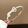 Tiara de cabelo de borda fina, super elegante, estilo doce de dama coreana, popular online, pérola, prática para sair, tiara fina, headbands, grampo de cabelo feminino, acessório de cabelo