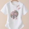[Original] Moda Verão 2025 Novo Estilo Nacional Tops Moda Retrô Novo Estilo Chinês Botão Emagrecimento Manga Curta Camisa
