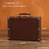 Caja de cuero vintage de lujo para uso doméstico, organizador de documentos y artículos varios, accesorio para exhibir fotos, regalo, caja de almacenamiento portátil