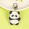 Chaveiro de Panda Fofo de Desenho Animado Chaveiro Comendo Bambu Pingente de Mochila de Estudante Enfeite Pendurado Decorativo DIY Acessório de Acrílico