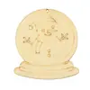 Nuevo Colgante de Navidad Creativo Hombre de Jengibre de Madera Papá Noel Astilla de Madera Decorativa Diy Pintado a Mano con Cuerda de Cáñamo