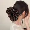 Luz de Otoño Lujo Retro Piel Estampado de Leopardo Goma para Recoger el Pelo Moño Cuerda para el Pelo Accesorio para el Cabello Melade para Mujeres