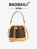 Bolso Cubo de Moda Vintage Floral 2025 Nuevo Otoño para Mujer de Alta Calidad Moda Versátil Bolso de Hombro Bolso Cruzado