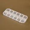 Caja de plástico transparente con 12 compartimentos, para guardar joyas, medicamentos y cápsulas, sellada para el hogar