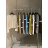 Suéter de punto de manga larga con cuello en V y múltiples botones para mujer, color verde limón, colección de principios de otoño, diseño minimalista estilo coreano, versátil, corte ajustado y favorecedor