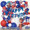 Novo Balão de Folha de Alumínio Feliz Aniversário Transfronteiriço Conjunto Decoração de Fundo de Aniversário para Adultos e Crianças
