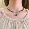 Amuleto de la Suerte~ Collar de Cuentas Estilo Étnico para Mujer 2025 Nueva Cadena Popular para Suéter Cadena para Clavícula