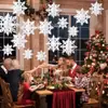 Copos de Nieve Estéreo Navideños Colgantes Decorativos Navideños Colgantes para Árbol de Navidad Decoración de Ambiente Diseño de Fondo para Eventos