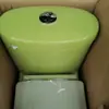 Tampa de Assento de Cerâmica Colorida para Banheiro de Crianças de Creche, Botão de Descarga, Tampa de Plástico com Queda Lenta, Peças de Água