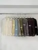 Shengdu26 Primavera Nuevo Estilo Coreano Minimalista Tencel Morado Diseño de Alta Gama Chaqueta Camisa de Doble Uso
