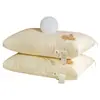 Núcleo de almohada 100% algodón, almohada de fibra de soja para uso doméstico, almohada de soporte cervical para hotel, ayuda para dormir para estudiantes, dormitorio, adultos, lavable