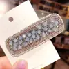 Pinza de Pelo de Cristal Estilo Coreano Celebridad de Internet Ins Pinza para el Pelo con Pedrería Pinza para Flequillo Accesorio para el Cabello Full Diamond Lujo Ligero